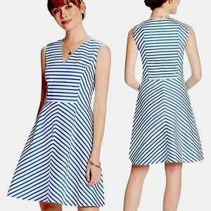 Draper James NWOT Blue & White Striped Shift Dress - Size 6